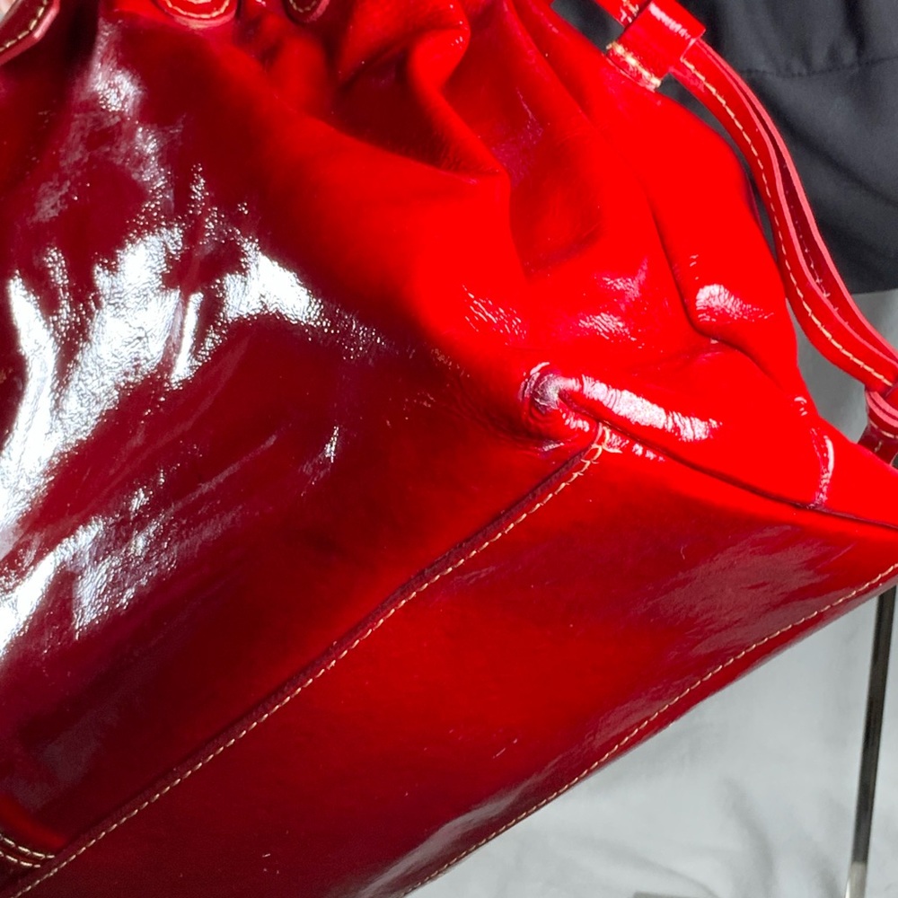 Dooney & Bourke Red Patent Leather Shoulder Bag - Picture 8 of 16